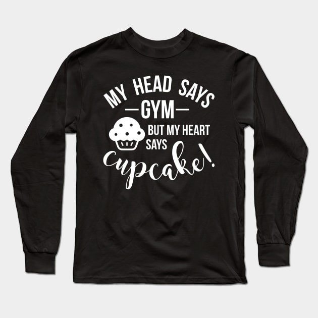 Gym Tan Cupcake Long Sleeve T-Shirt by WMKDesign